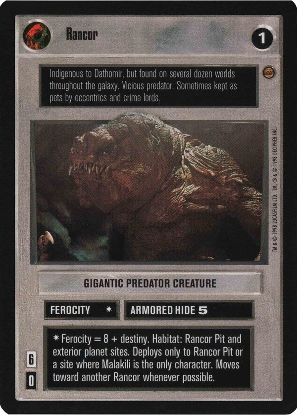 Star Wars CCG (SWCCG) Rancor
