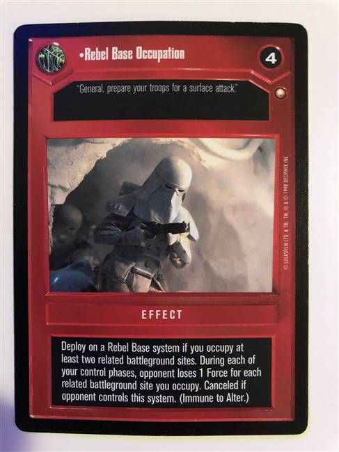 Star Wars CCG (SWCCG) Rebel Base Occupation