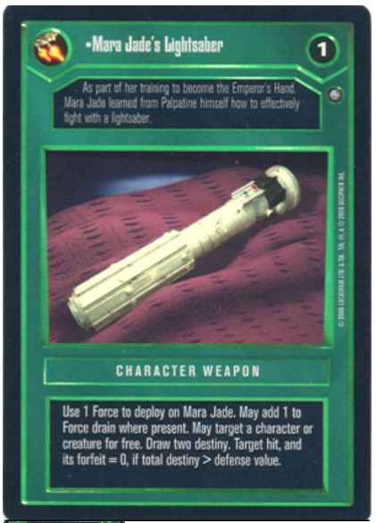 Star Wars CCG (SWCCG) Mara Jade's Lightsaber (Foil)