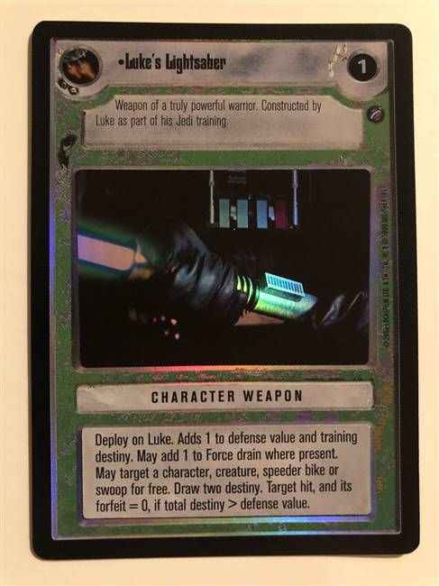 Star Wars CCG (SWCCG) Luke's Lightsaber (Foil)