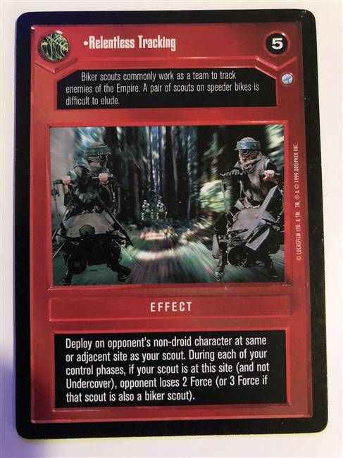 Star Wars CCG (SWCCG) Relentless Tracking