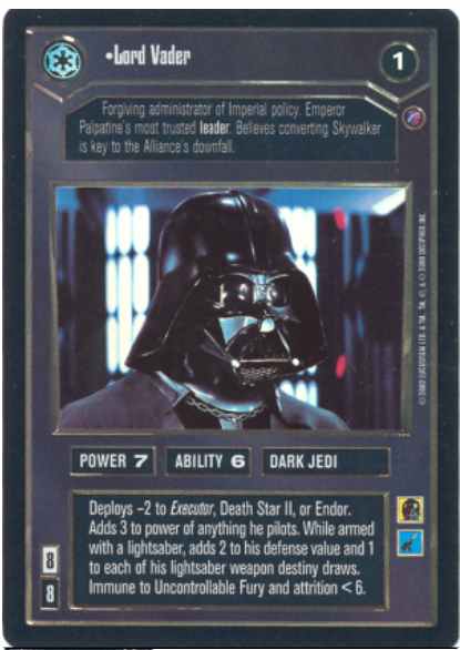 Star Wars CCG (SWCCG) Lord Vader (Foil)