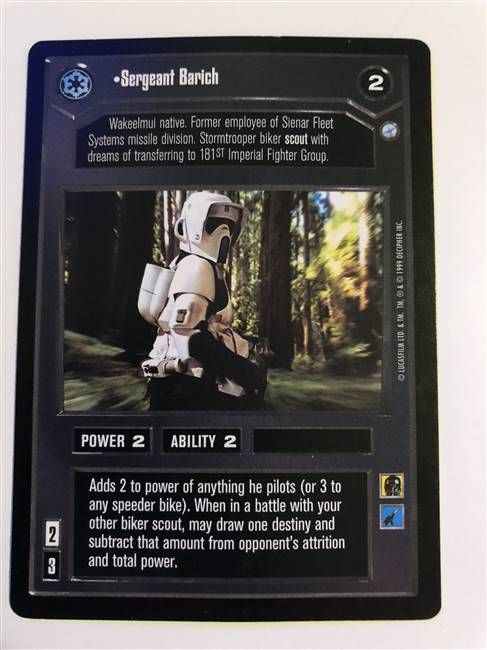 Star Wars CCG (SWCCG) Sergeant Barich