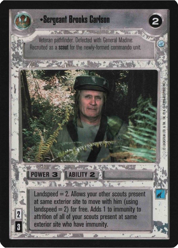 Star Wars CCG (SWCCG) Sergeant Brooks Carlson
