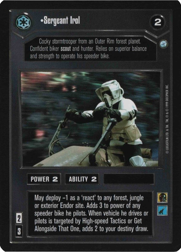 Star Wars CCG (SWCCG) Sergeant Irol