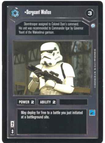 Star Wars CCG (SWCCG) Sergeant Wallen