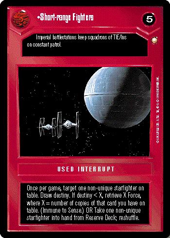 Star Wars CCG (SWCCG) Short Range Fighters