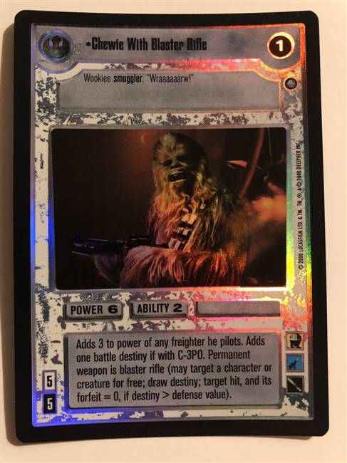 Star Wars CCG (SWCCG) Chewie With Blaster Rifle (Foil)