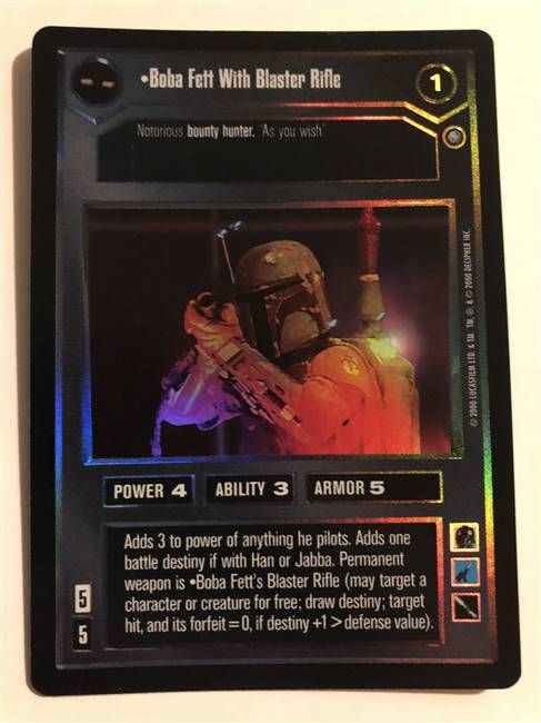 Star Wars CCG (SWCCG) Boba Fett With Blaster Rifle (Foil)