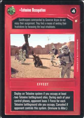 Star Wars CCG (SWCCG) Tatooine Occupation