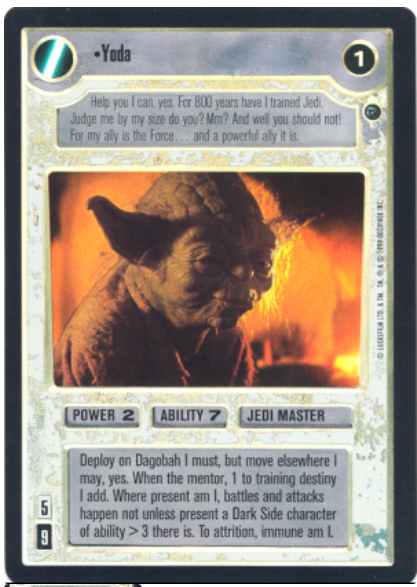 Star Wars CCG (SWCCG) Yoda (Foil)