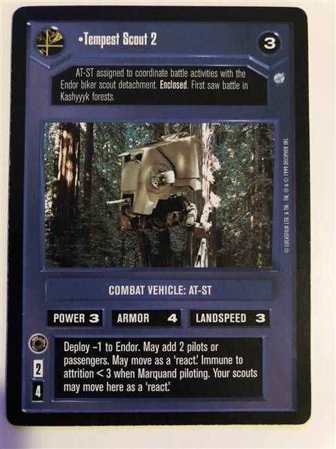 Star Wars CCG (SWCCG) Tempest Scout 2