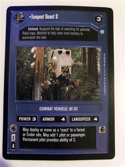 Star Wars CCG (SWCCG) Tempest Scout 3