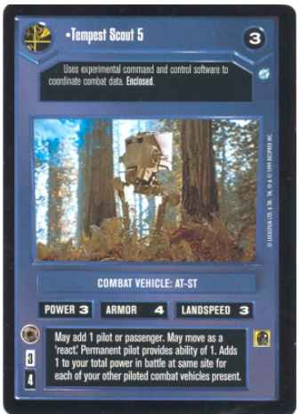 Star Wars CCG (SWCCG) Tempest Scout 5