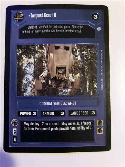 Star Wars CCG (SWCCG) Tempest Scout 6