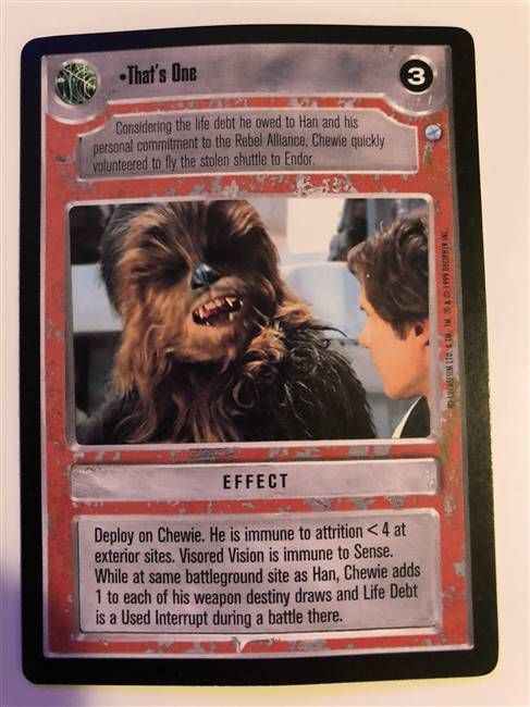 Star Wars CCG (SWCCG) That's One