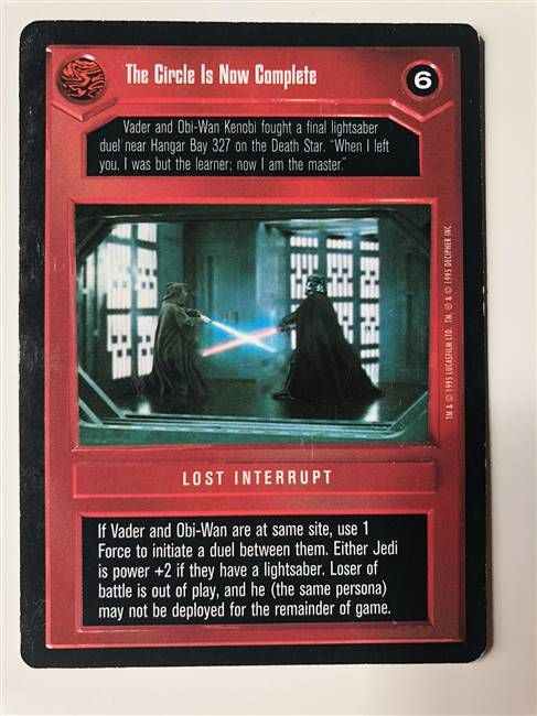 Star Wars CCG (SWCCG) The Circle Is Now Complete