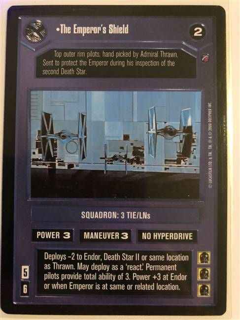 Star Wars CCG (SWCCG) The Emperor's Shield