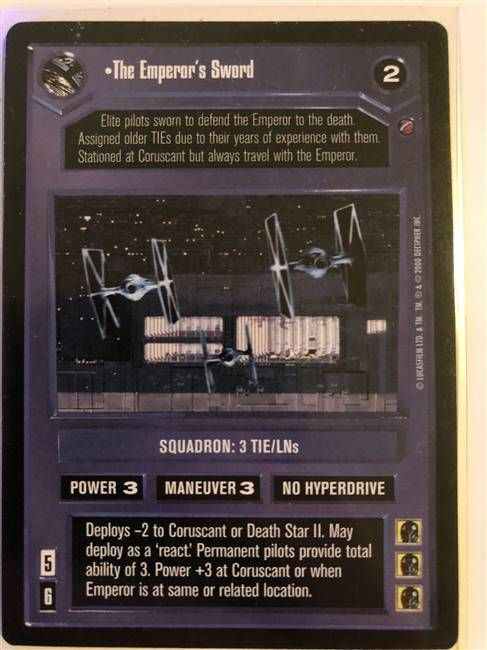 Star Wars CCG (SWCCG) The Emperor's Sword