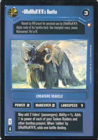 Star Wars CCG (SWCCG) URoRRuR'R'R's Bantha