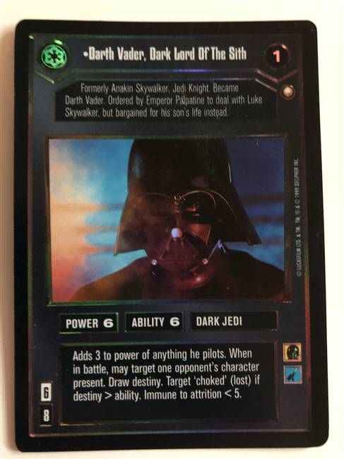 Star Wars CCG (SWCCG) Darth Vader, Dark Lord of the Sith (Foil)