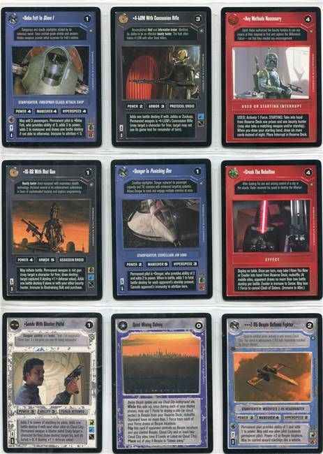 Star Wars CCG (SWCCG) Enhanced Cloud City Complete Set