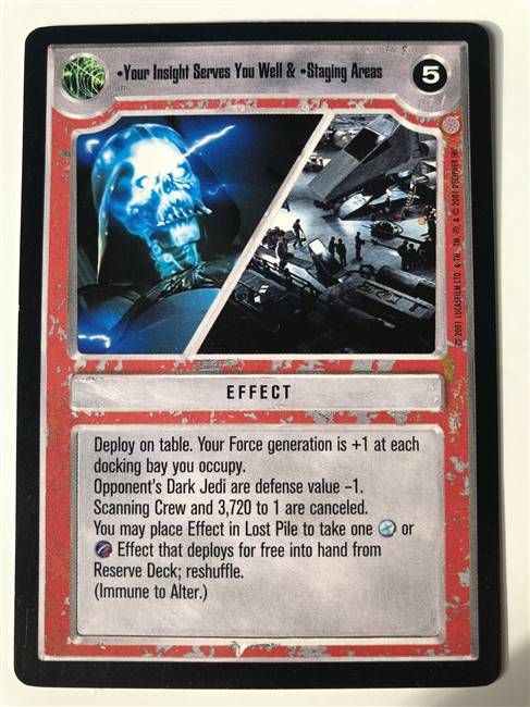 Star Wars CCG (SWCCG) Your Insight Serves You Well & Staging Areas