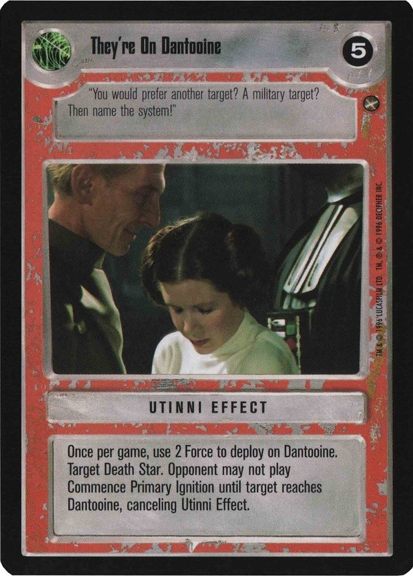 Star Wars CCG (SWCCG) They're On Dantooine