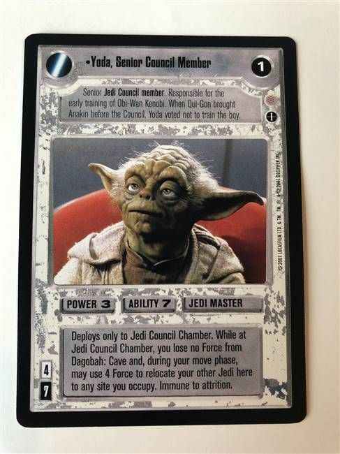 Star Wars CCG (SWCCG) Yoda, Senior Council Member