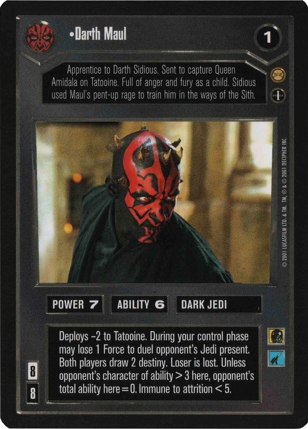 Star Wars CCG (SWCCG) Darth Maul (AI)
