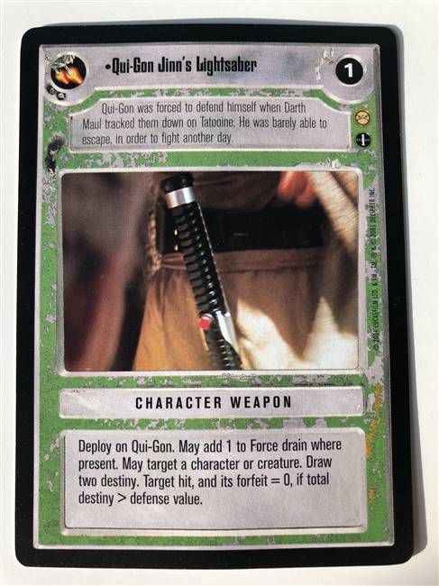 Star Wars CCG (SWCCG) Qui-Gon Jinn's Lightsaber (AI)