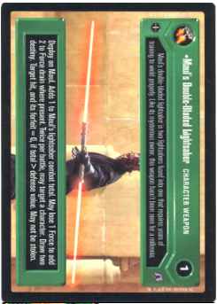 Star Wars CCG (SWCCG) Maul's Double-Bladed Lightsaber