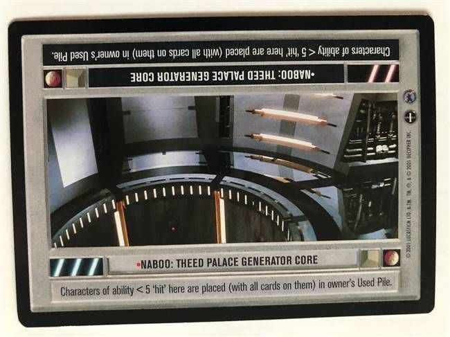 Star Wars CCG (SWCCG) Naboo: Theed Palace Generator Core