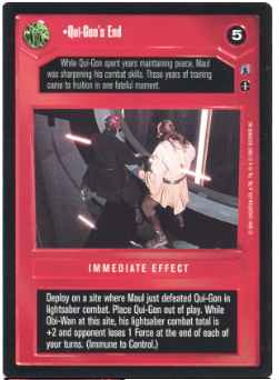 Star Wars CCG (SWCCG) Qui-Gon's End