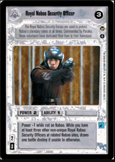 Star Wars CCG (SWCCG) Royal Naboo Security Officer