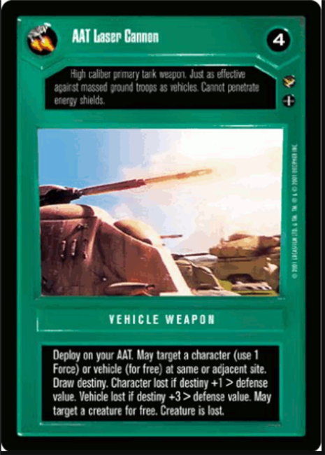 Star Wars CCG (SWCCG) AAT Laser Cannon