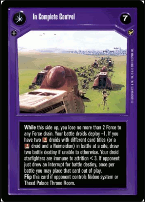 Star Wars CCG (SWCCG) Invasion / In Complete Control