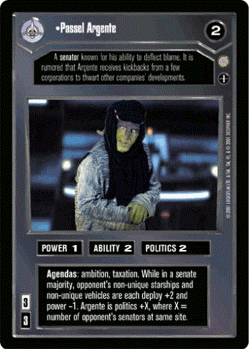 Star Wars CCG (SWCCG) Passel Argente