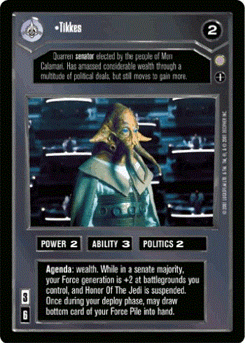 Star Wars CCG (SWCCG) Tikkes