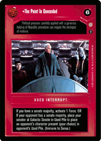 Star Wars CCG (SWCCG) The Point Is Conceded