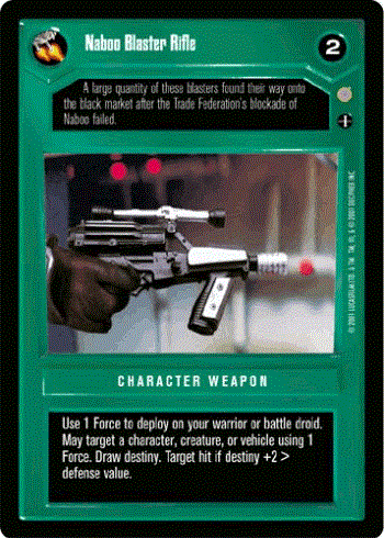 Star Wars CCG (SWCCG) Naboo Blaster Rifle