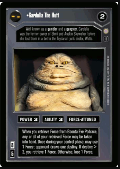 Star Wars CCG (SWCCG) Gardulla The Hutt