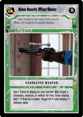 Star Wars CCG (SWCCG) Naboo Security Officer Blaster