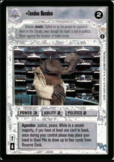 Star Wars CCG (SWCCG) Tendau Bendon