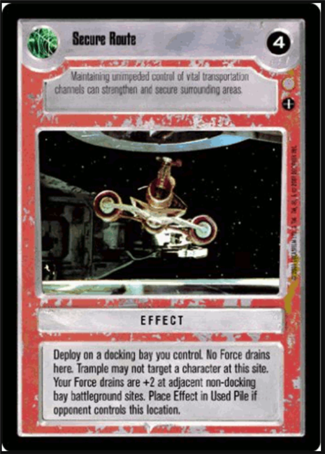 Star Wars CCG (SWCCG) Secure Route