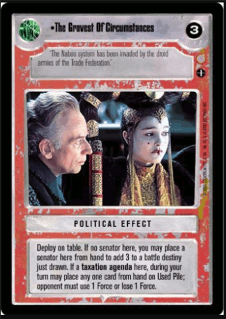 Star Wars CCG (SWCCG) The Gravest Of Circumstances