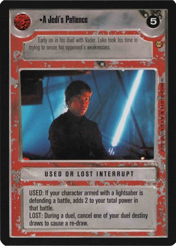 Star Wars CCG (SWCCG) A Jedi's Patience