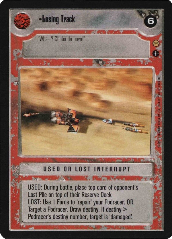 Star Wars CCG (SWCCG) Losing Track
