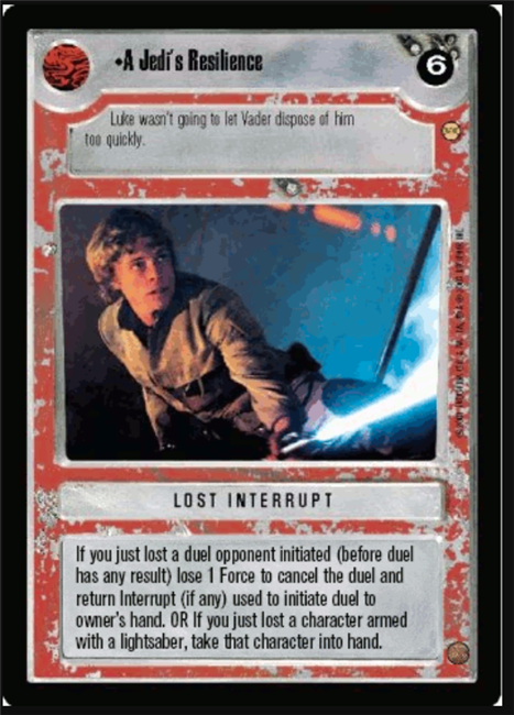 Star Wars CCG (SWCCG) A Jedi's Resilience