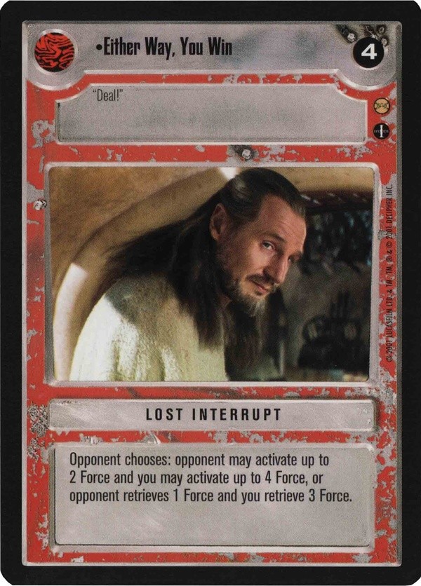 Star Wars CCG (SWCCG) Either Way, You Win